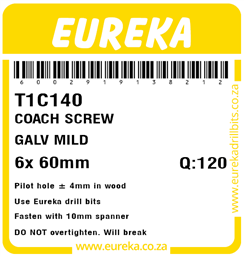 T1C140 - Coach Screw -T1C140_Label_T